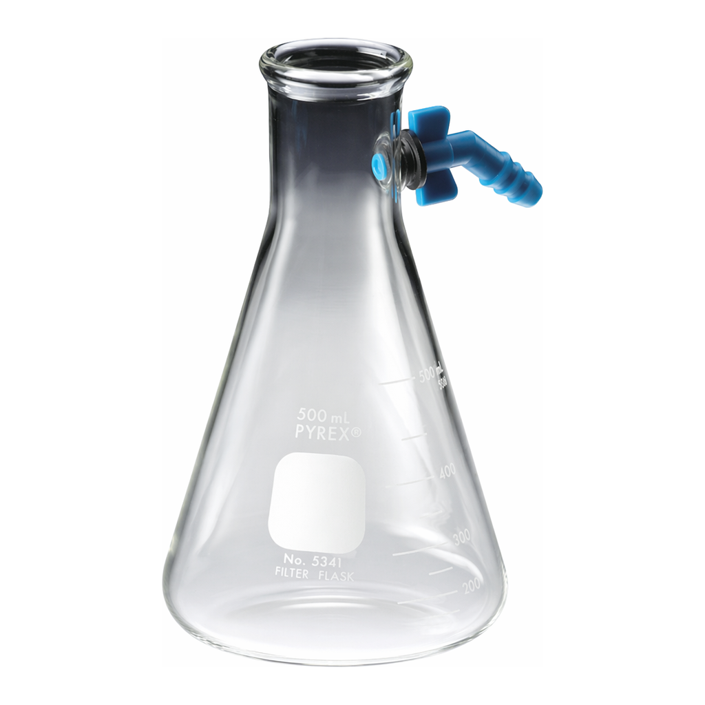Merck Pyrex heavy wall filtering flasks