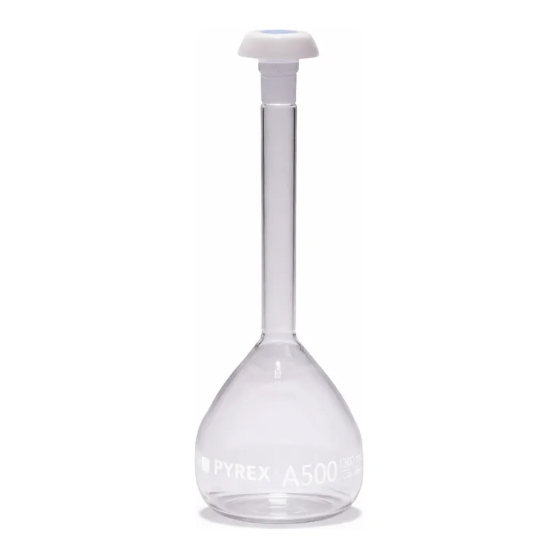 Merck Pyrex Volumetric flask, heavy duty, class A, works certified, USP/ISO/DIN tolerances