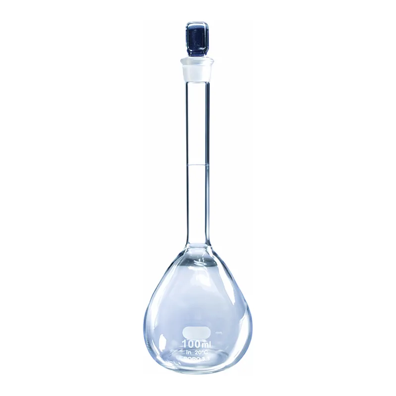 Merck Pyrex volumetric flask, with Pyrex ST stopper