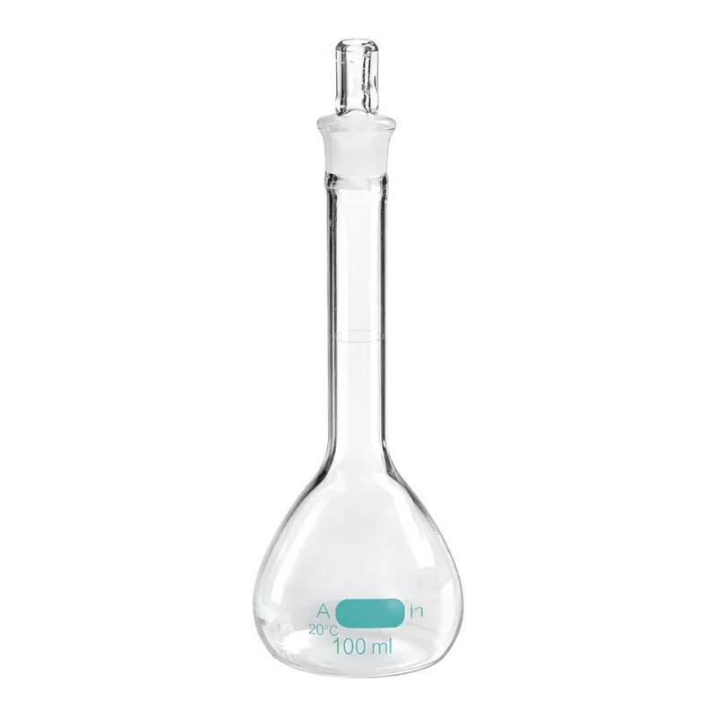 Merck PYREXPLUS volumetric flask, with protective coating, Pyrex stopper