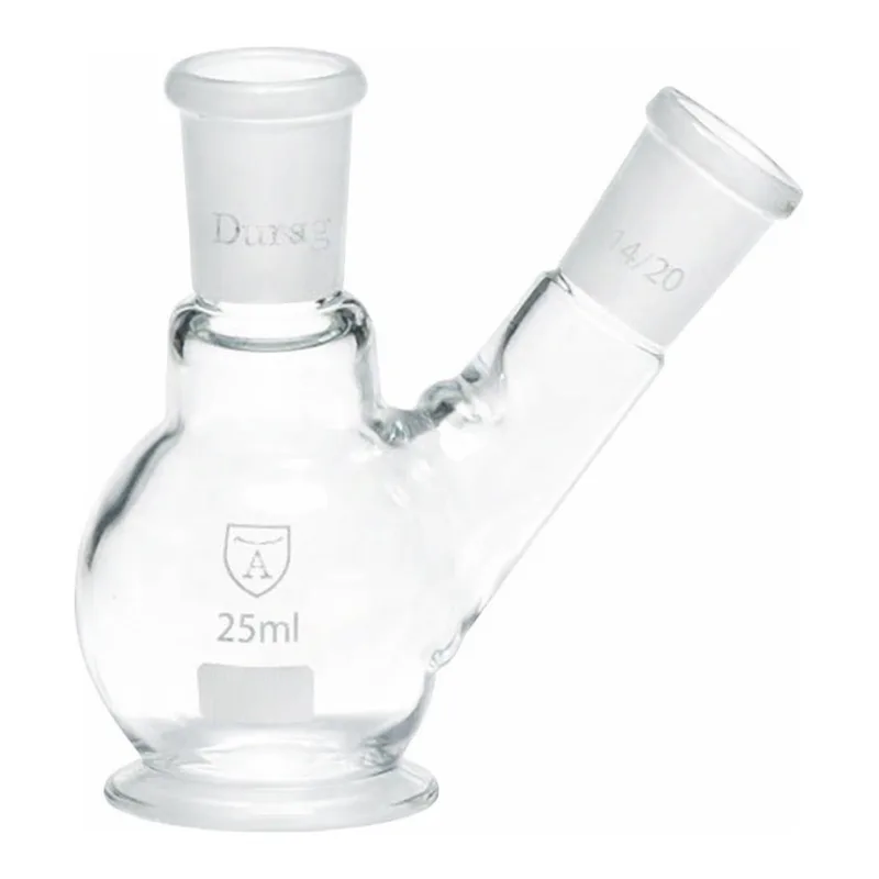 Merck Quickfit two-neck, round-bottom flasks