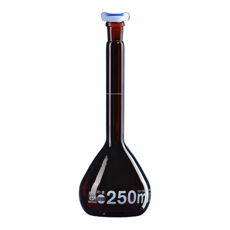 Merck BRAND BLAUBRAND volumetric flask, PP stopper, amber glass