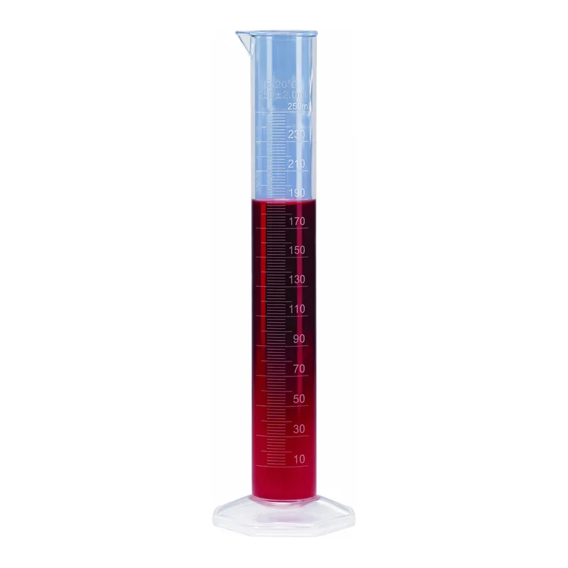 Merck BRAND graduated cylinder, PP, with blue printed scale or embossed scale