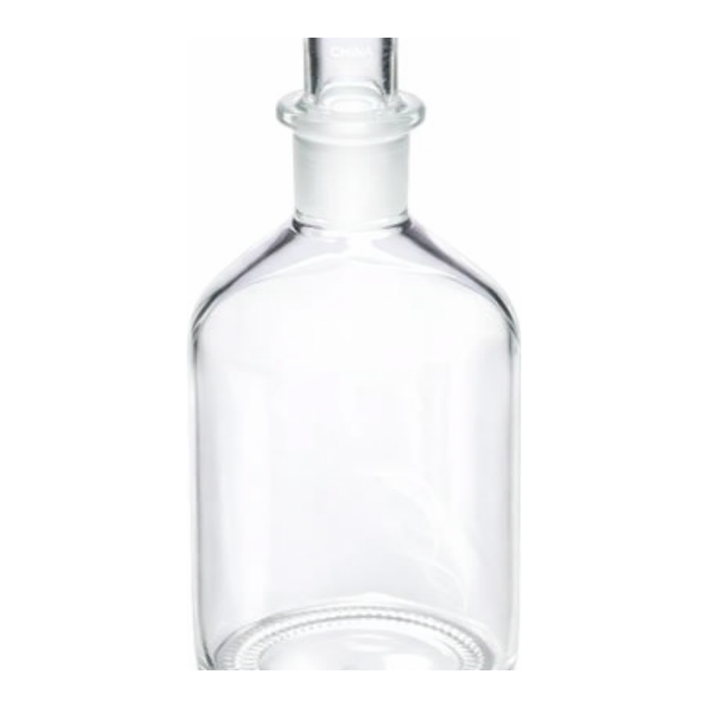 Merck Corning narrow mouth reagent bottle with Pyrex ST stopper