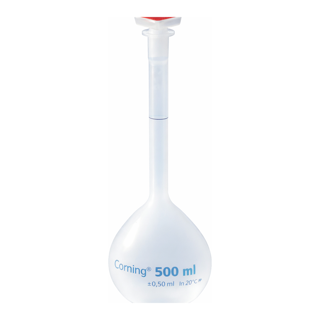 Merck Corning reusable volumetric flask, Class B
