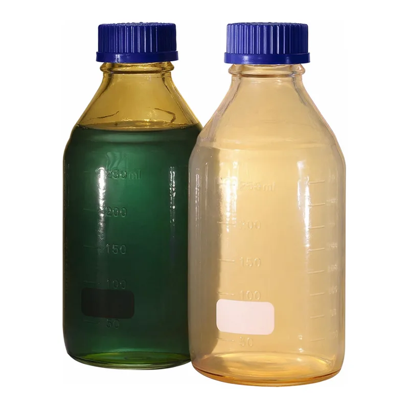 Merck Duran plastic-coated laboratory bottles