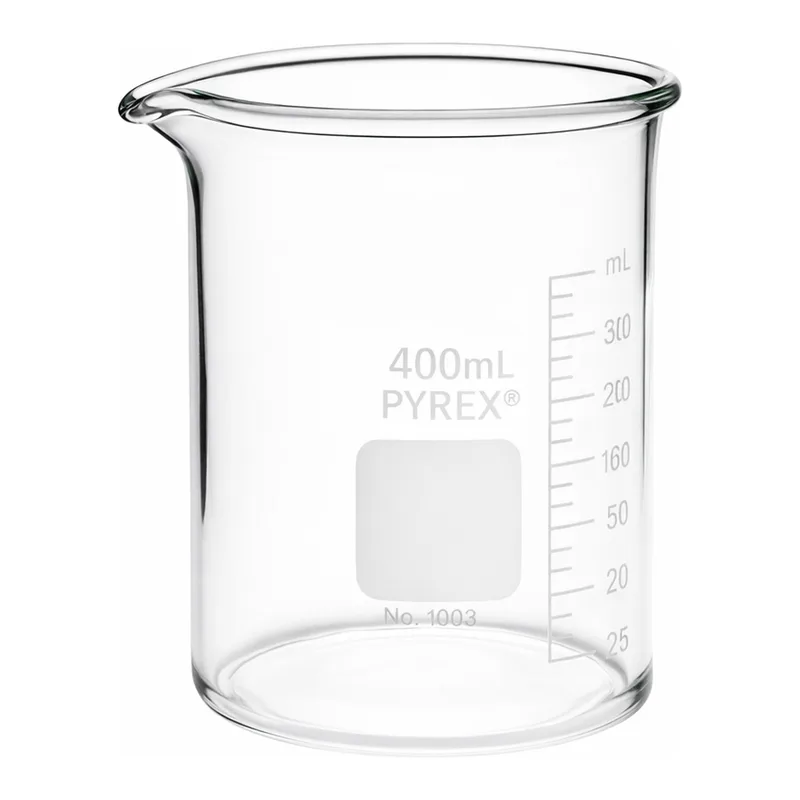 Merck Pyrex Griffin beakers, heavy duty, graduated