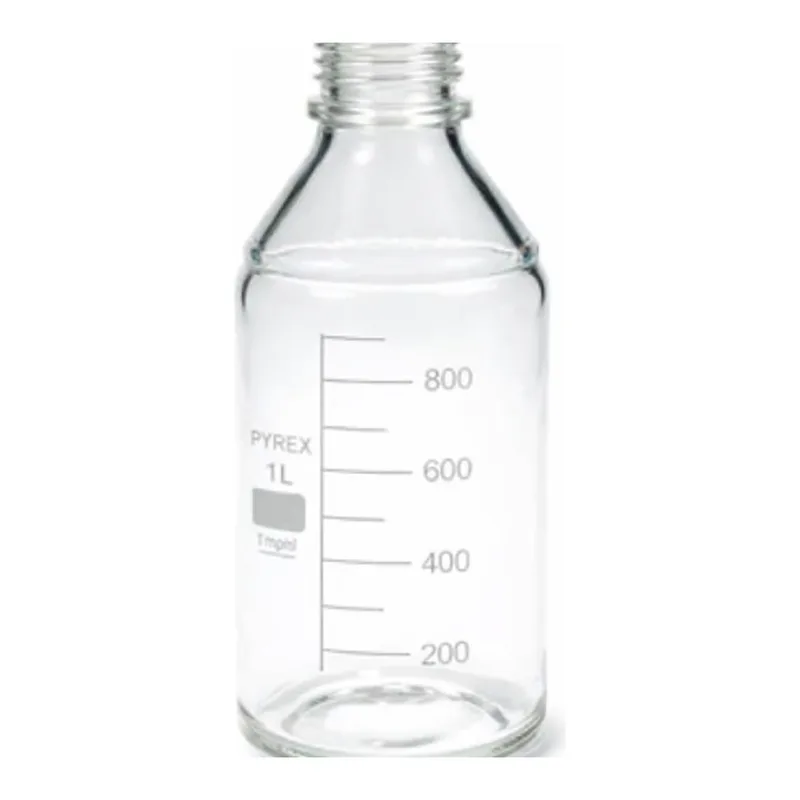 Merck Pyrex Media-Lab Bottles, plastic coated, with-out cap and pouring ring, with printed trace code