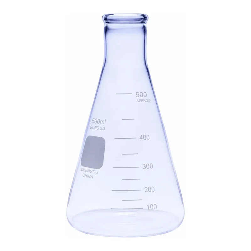 Merck Pyrex Erlenmeyer flask, heavy duty, narrow neck