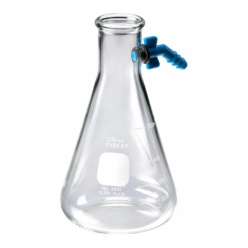 Merck Pyrex heavy wall filtering flasks