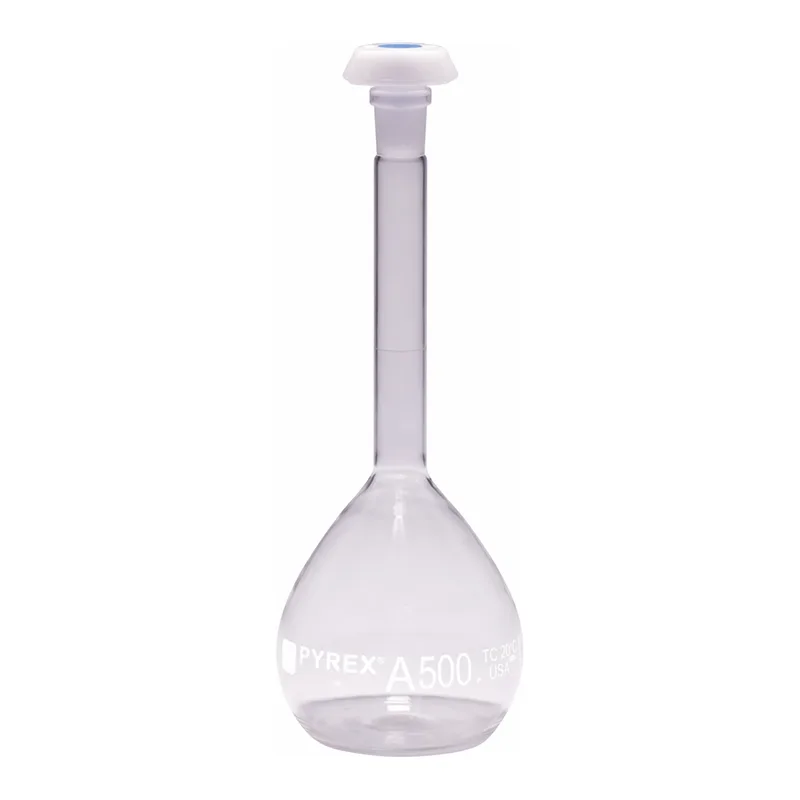 Merck Pyrex Volumetric flask, heavy duty, class A, works certified, USP/ISO/DIN tolerances