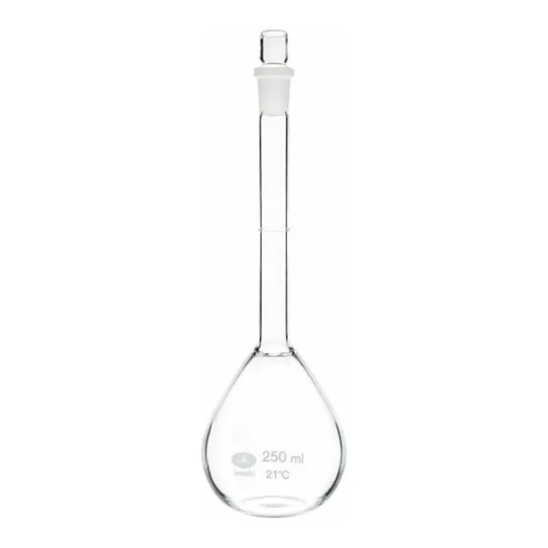 Merck Pyrex volumetric flask, with Pyrex ST stopper