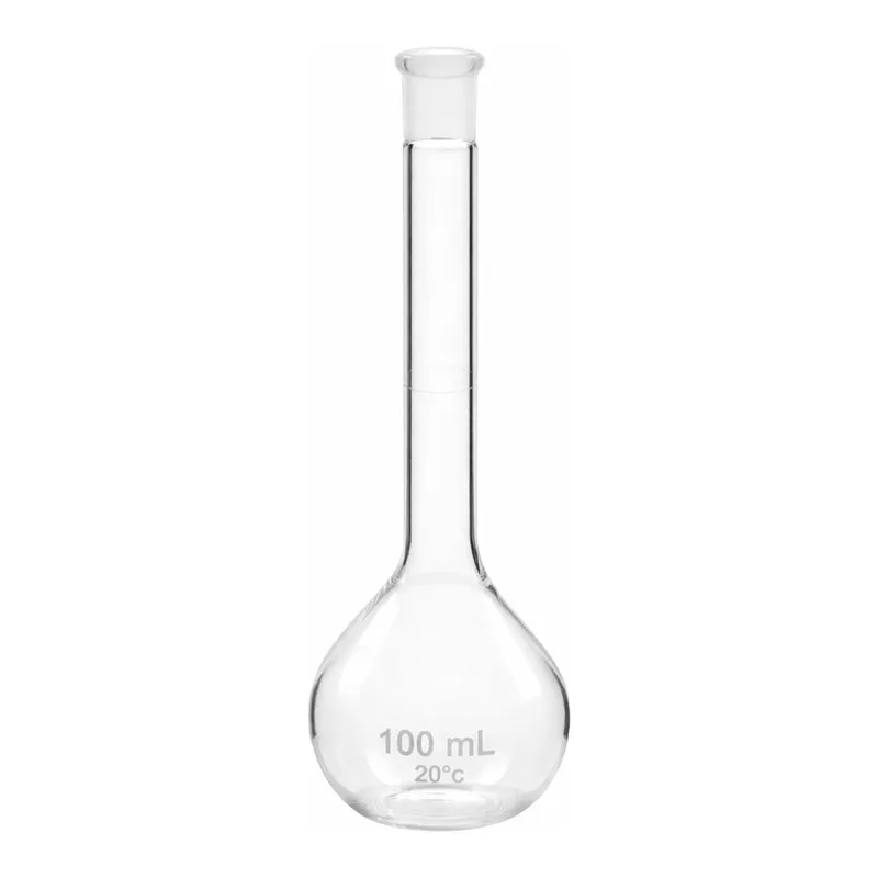 Merck Pyrex volumetric flasks with PE stopper