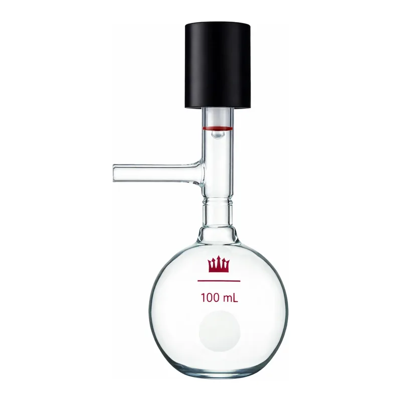 Merck Synthware storage flask with high vacuum valve and side arm
