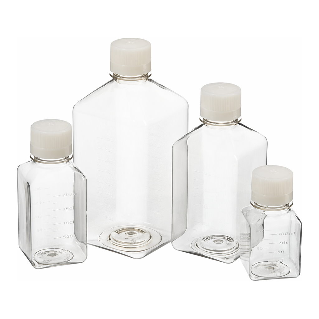 Merck Nalgene square graduated media bottle