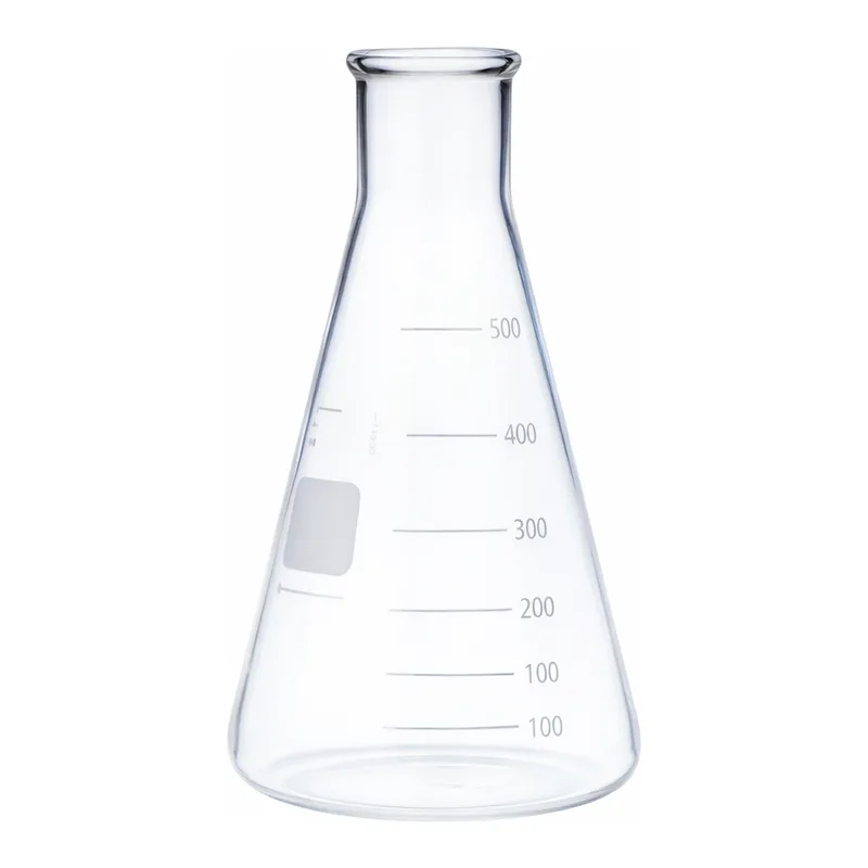 Merck Pyrex Erlenmeyer flask, heavy duty, narrow neck