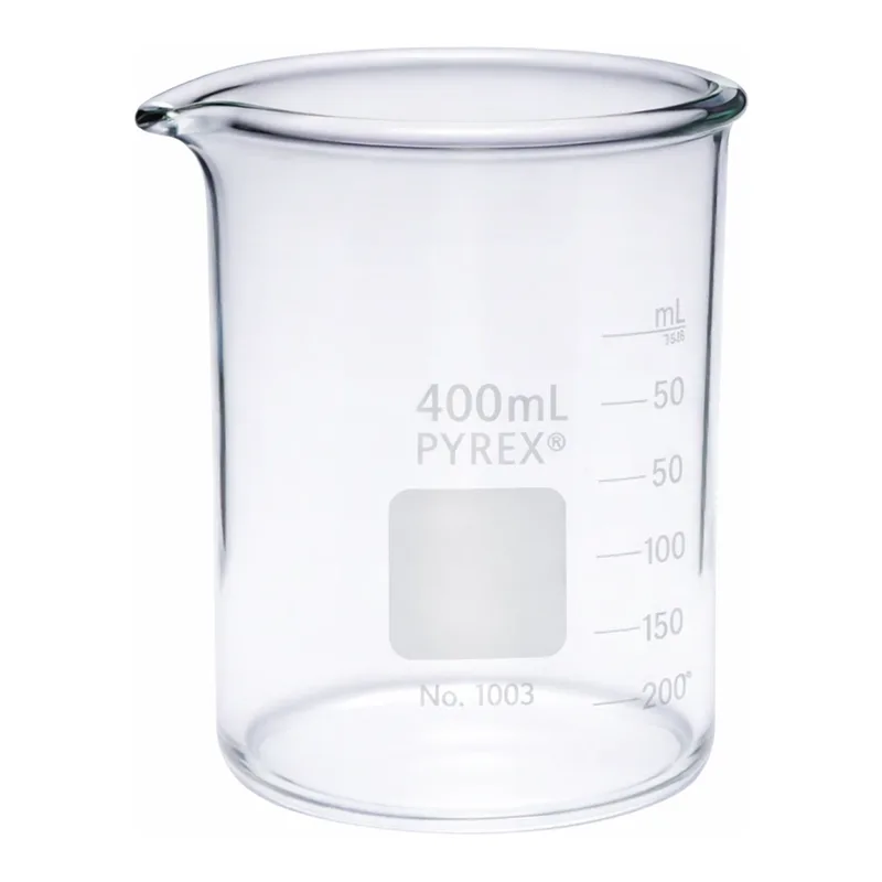 Merck Pyrex Griffin beakers, heavy duty, graduated
