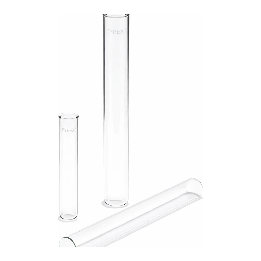 Merck Pyrex Test tubes, with rim, medium wall