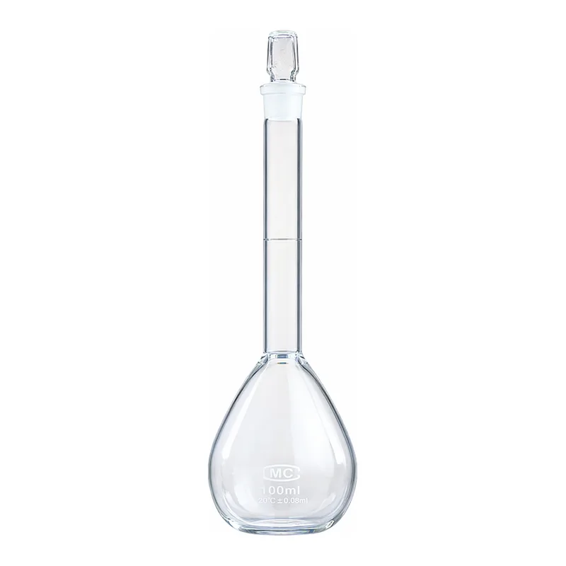 Merck Pyrex volumetric flask, with Pyrex ST stopper
