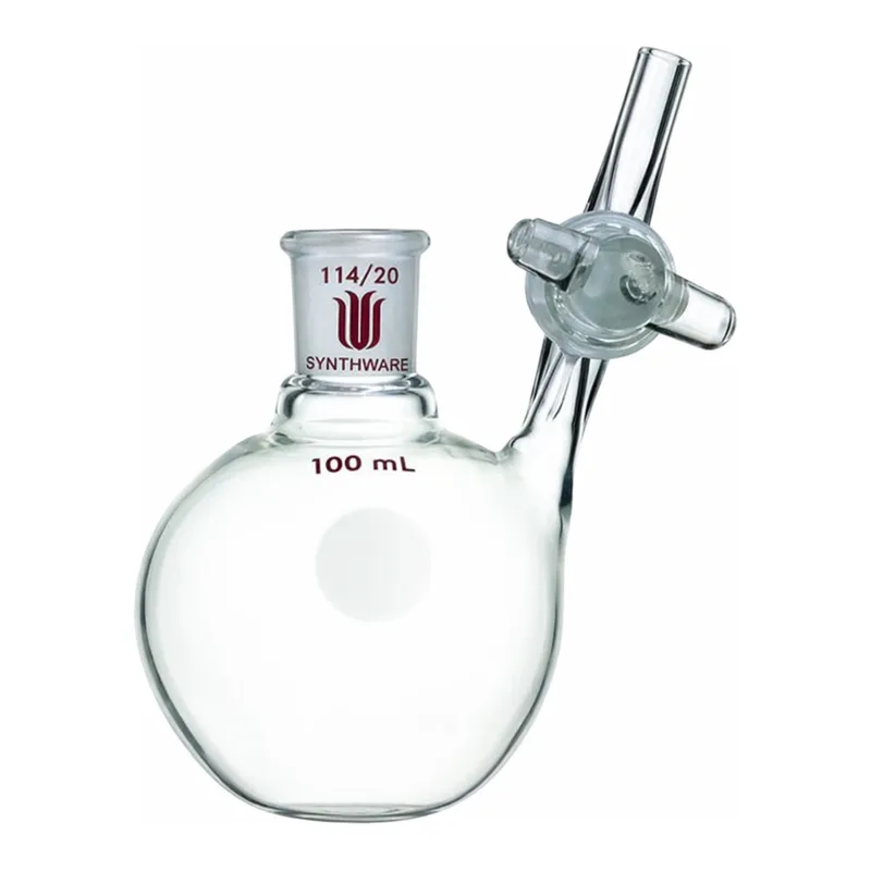 Merck Synthware single neck reaction flask with glass stopcock