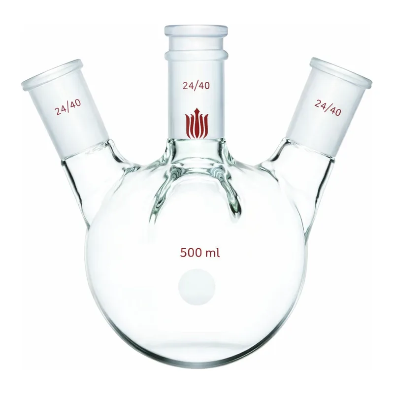 Merck Synthware four neck round bottom flask with angled side necks