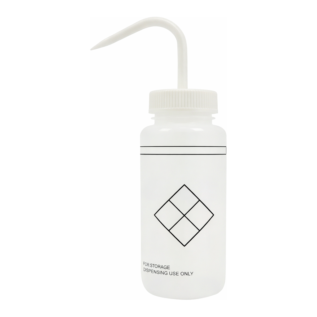 Merck Wide mouth safety labelled wash bottle