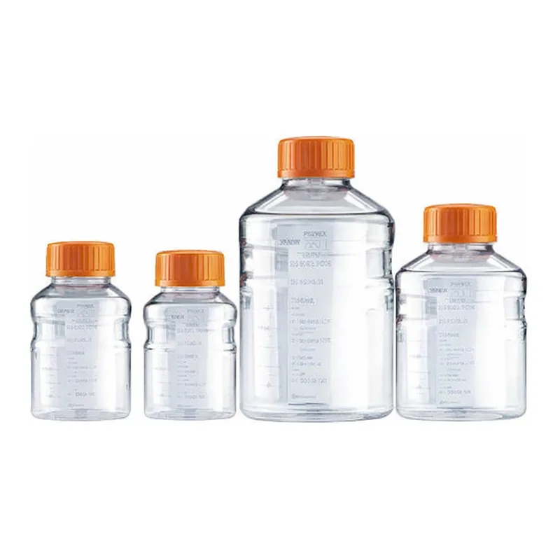 Merck Corning Easy-Grip round, plastic, storage bottles