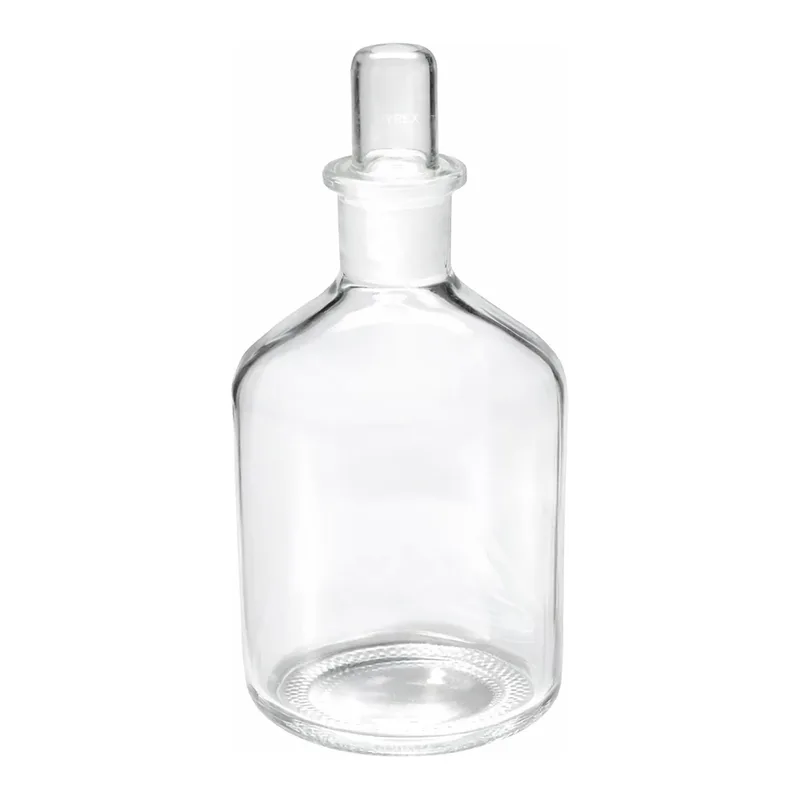 Merck Corning narrow mouth reagent bottle with Pyrex ST stopper