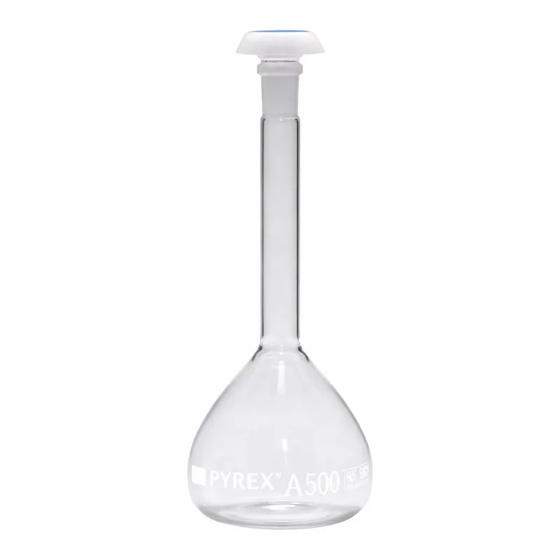 Merck Pyrex Volumetric flask, heavy duty, class A, works certified, USP/ISO/DIN tolerances