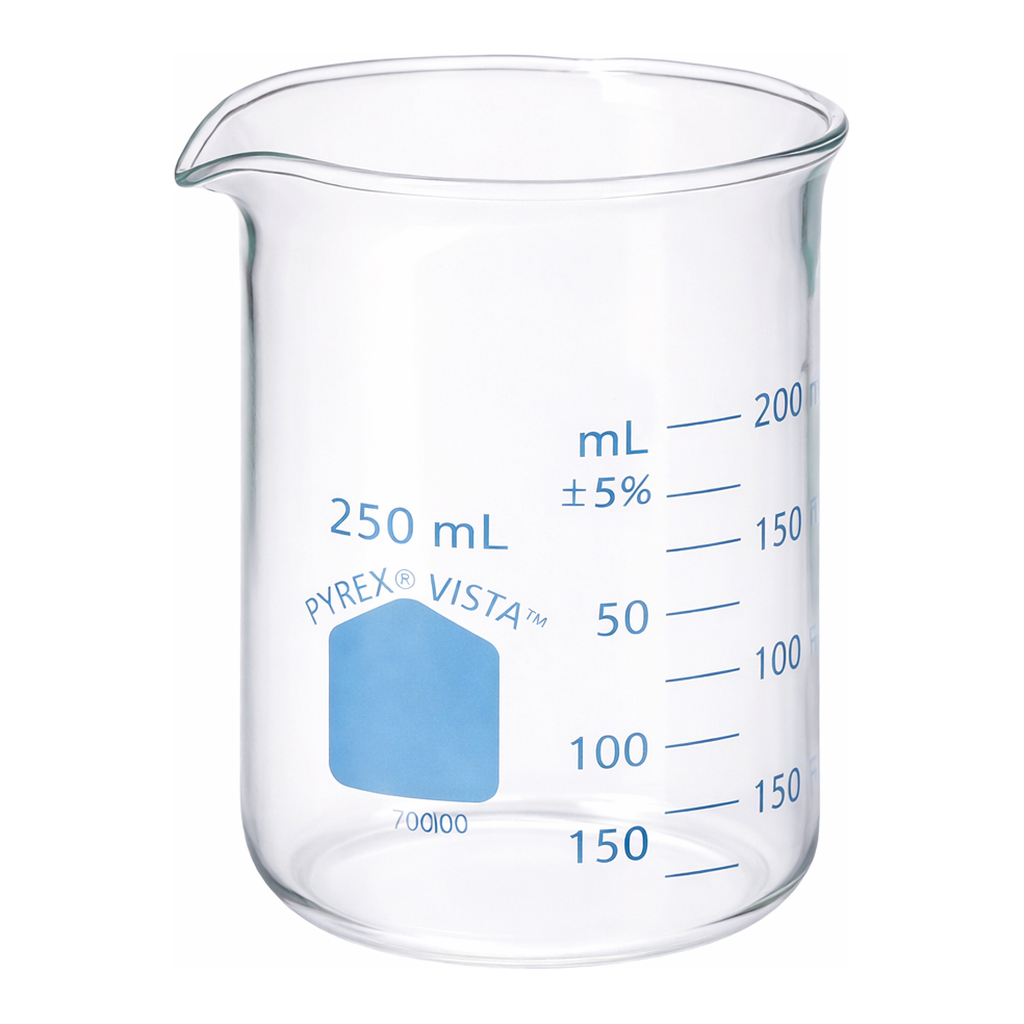Merck Pyrex VISTA Griffin beakers