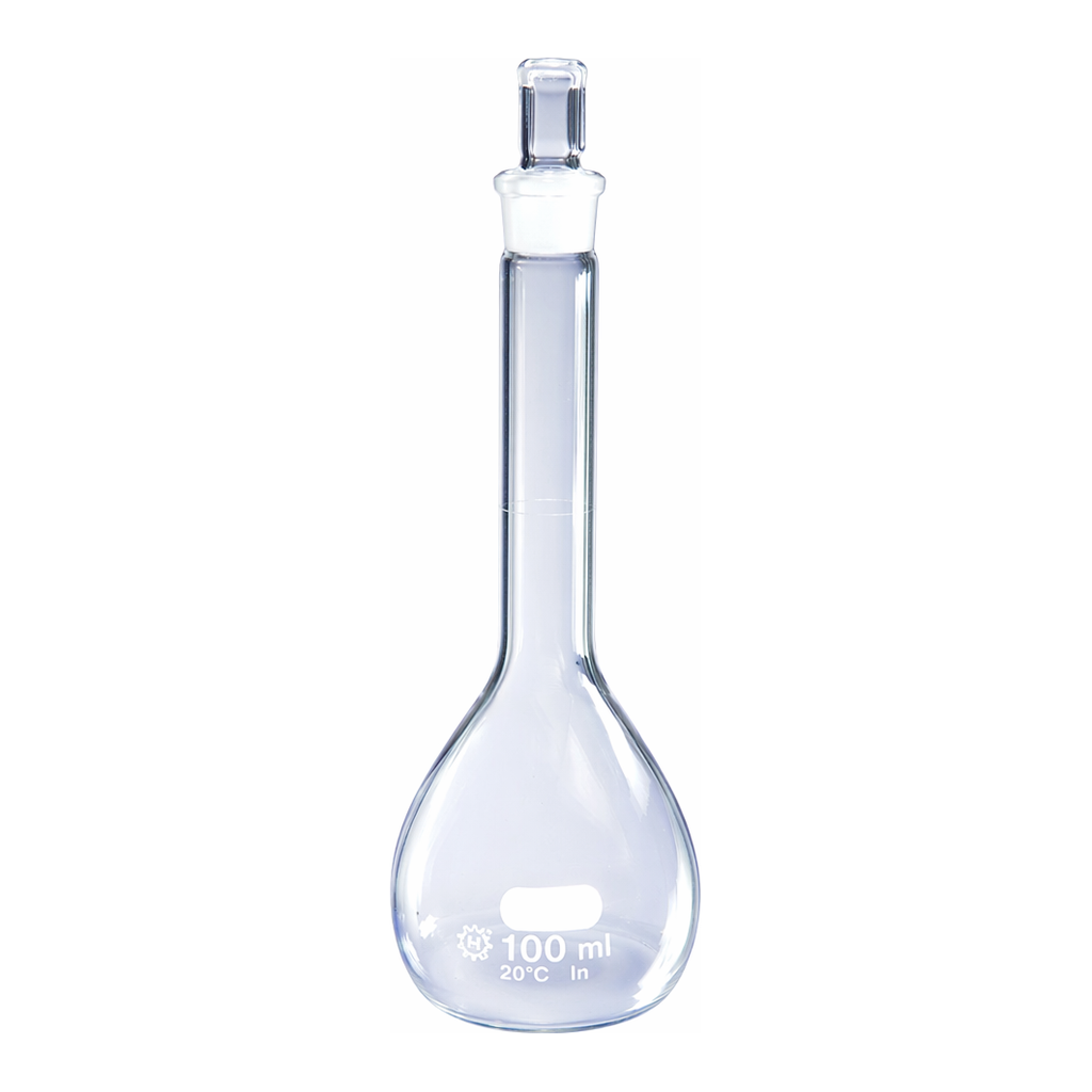 Merck Pyrex volumetric flask, class A with Pyrex ST stopper