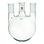 Merck Synthware three neck round bottom flask with vertical side necks