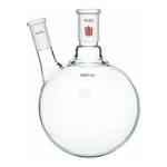 Merck Synthware two neck round bottom flask with angled side neck