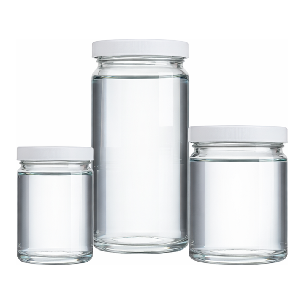 Merck Wheaton straight-mouth bottles with cap, clear