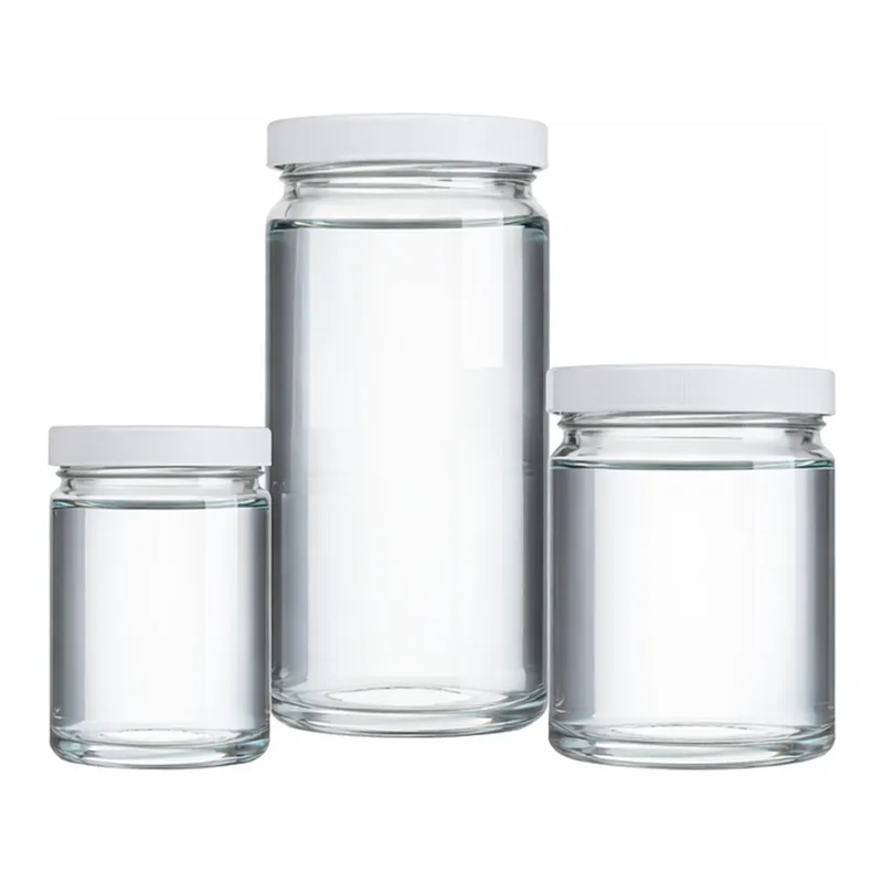 Merck Wheaton straight-mouth bottles with cap, clear