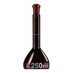 Merck BRAND BLAUBRAND volumetric flask, glass stopper, amber glass