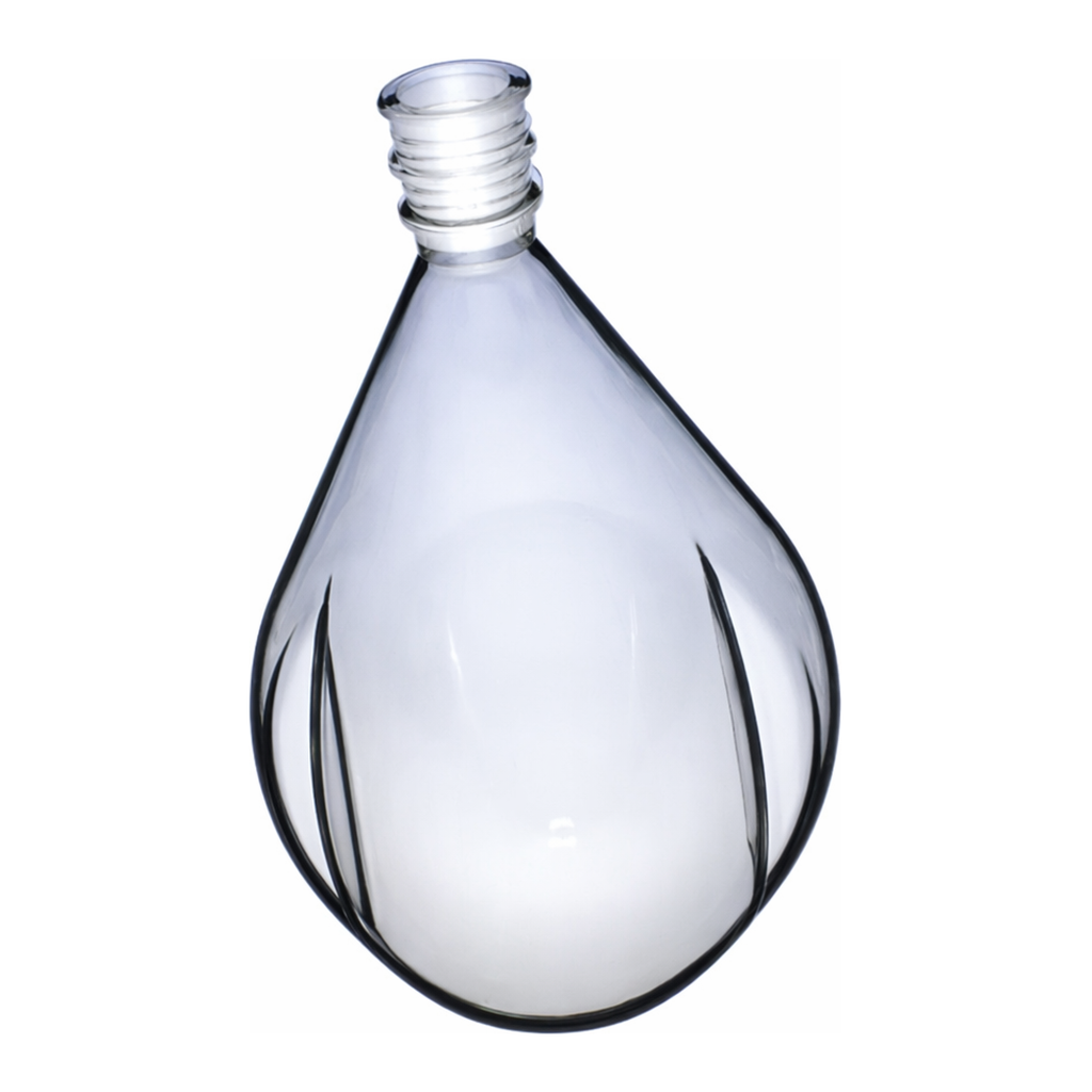 Merck Ace drying flask, pear-shaped, with side indents,