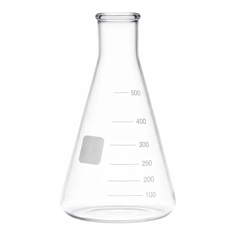 Merck Pyrex Erlenmeyer flask, heavy duty, narrow neck
