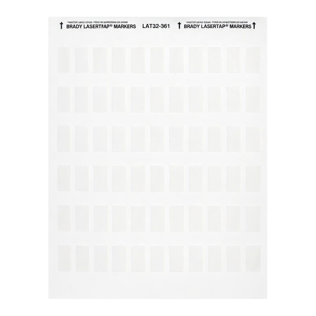 Brady LaserTab Series Self-Laminating Polyester Labels