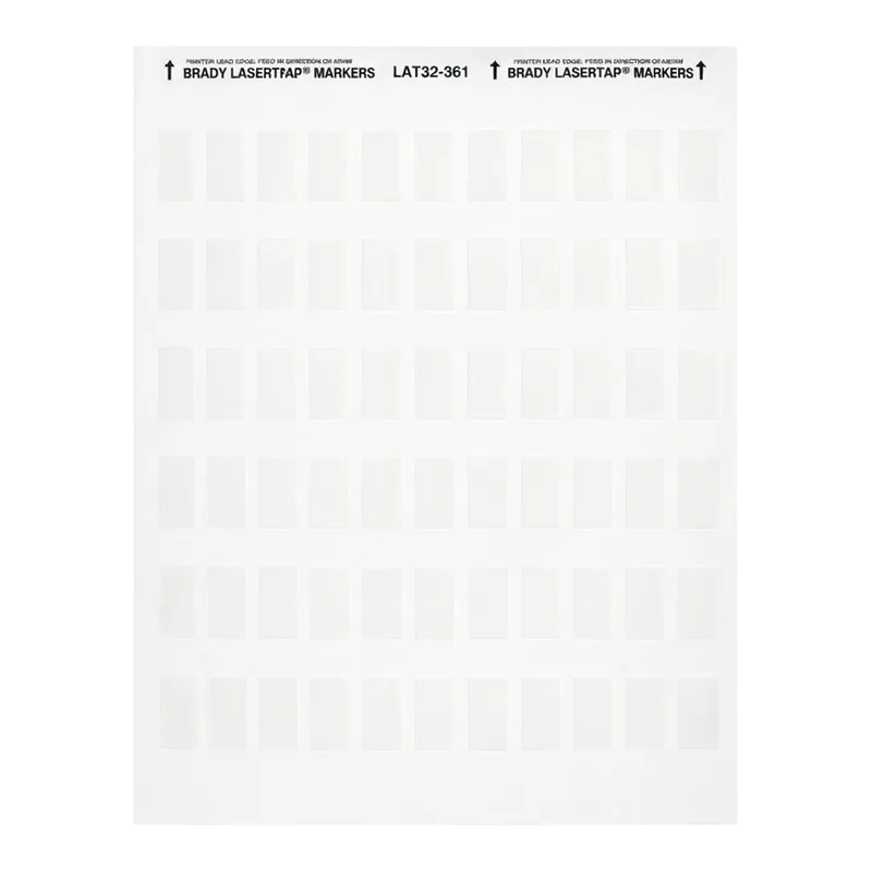 Brady LaserTab Series Self-Laminating Polyester Labels