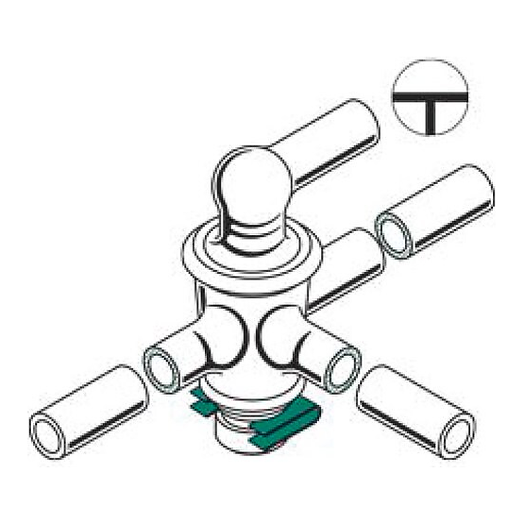 Merck Aldrich(R) high-vacuum glass stockcock, T-bore