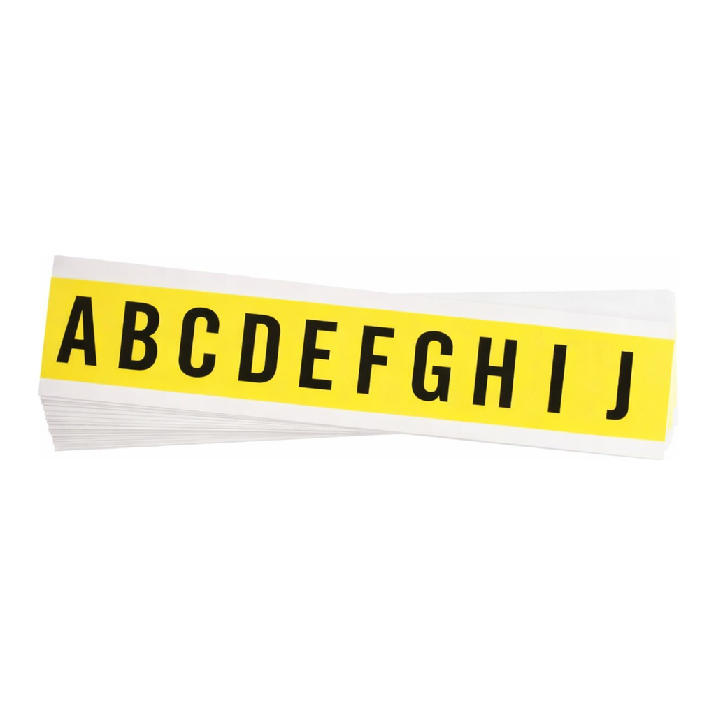Brady 1" Character Height Black on Yellow Repositionable Letters Kit