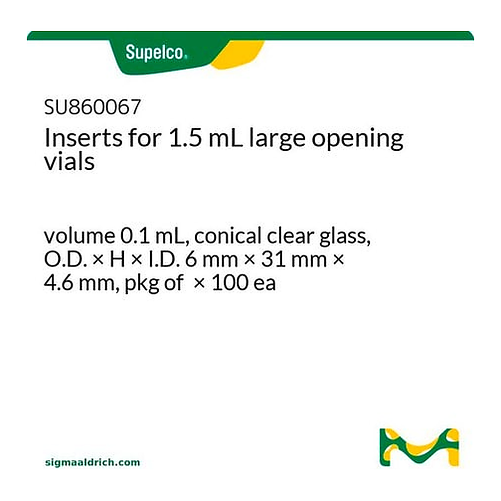 Merck Inserts for 1.5 mL large opening vials