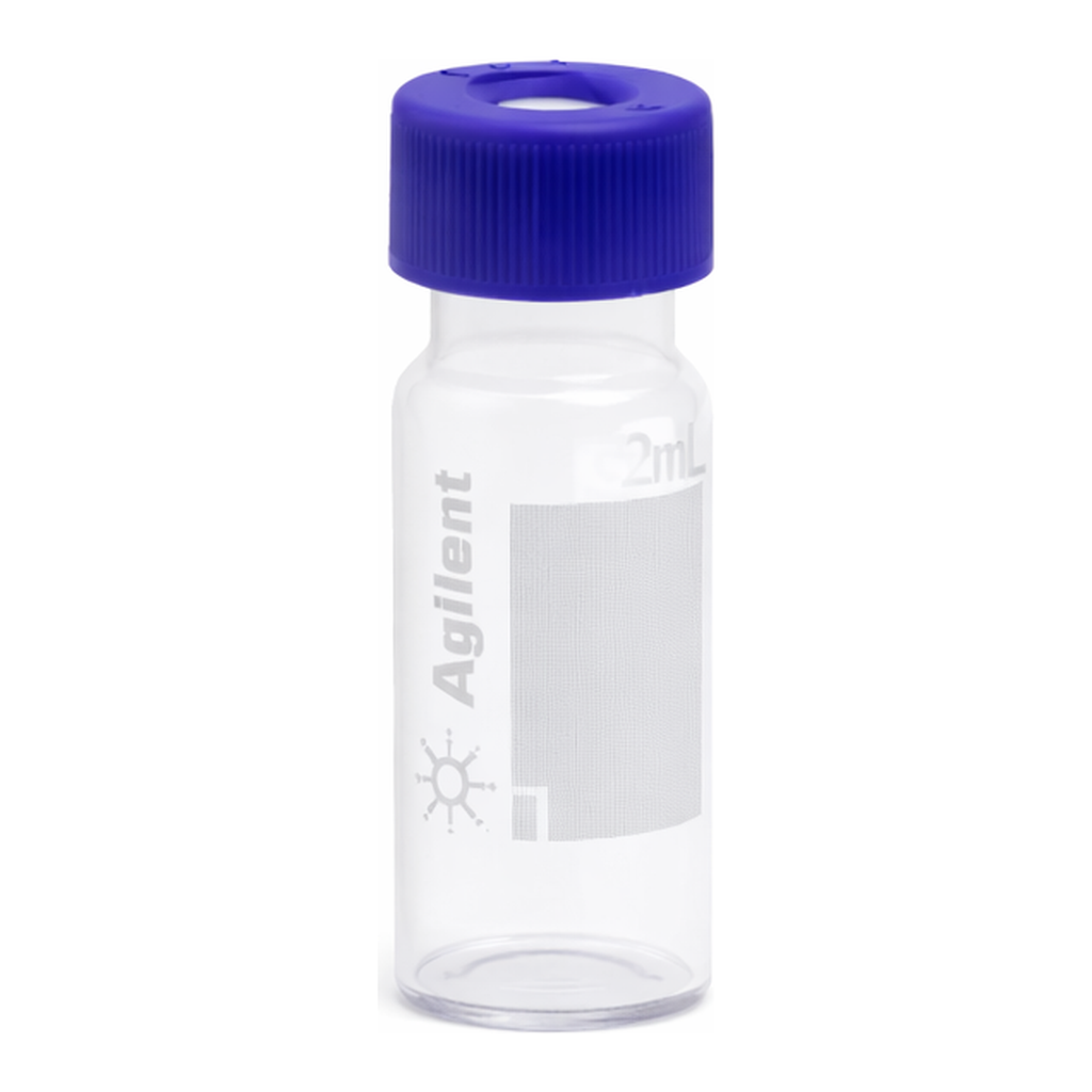 Agilent Clr scrw vial w/spot,slit PTFE/Si,100PK