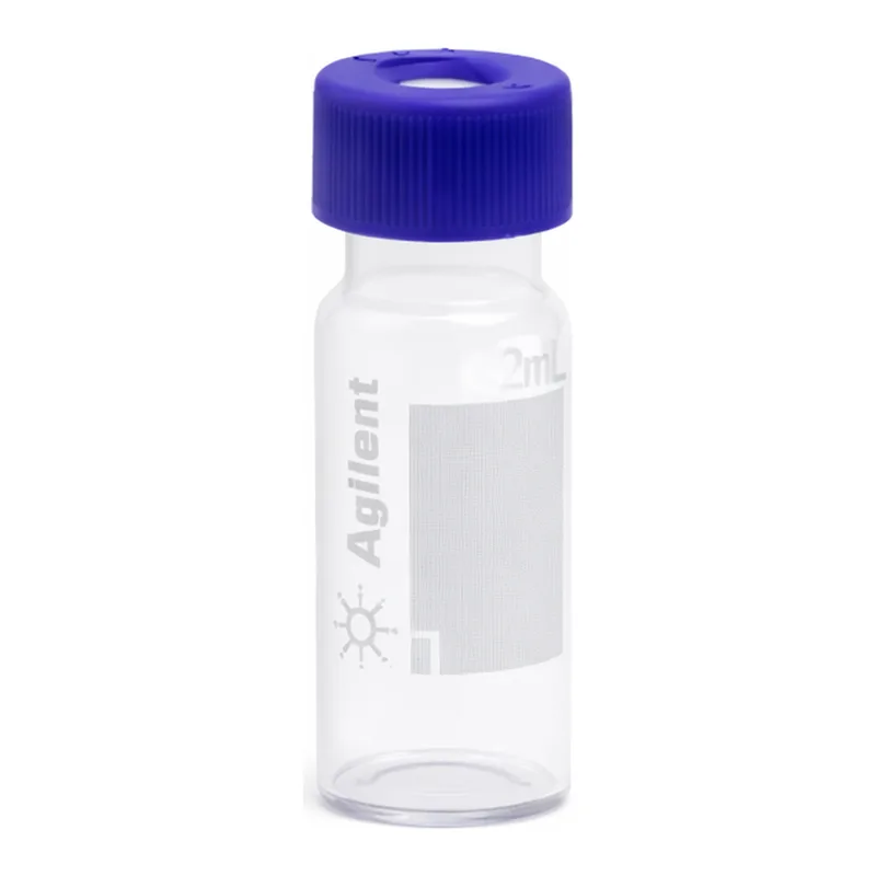 Agilent Clr scrw vial w/spot,slit PTFE/Si,100PK