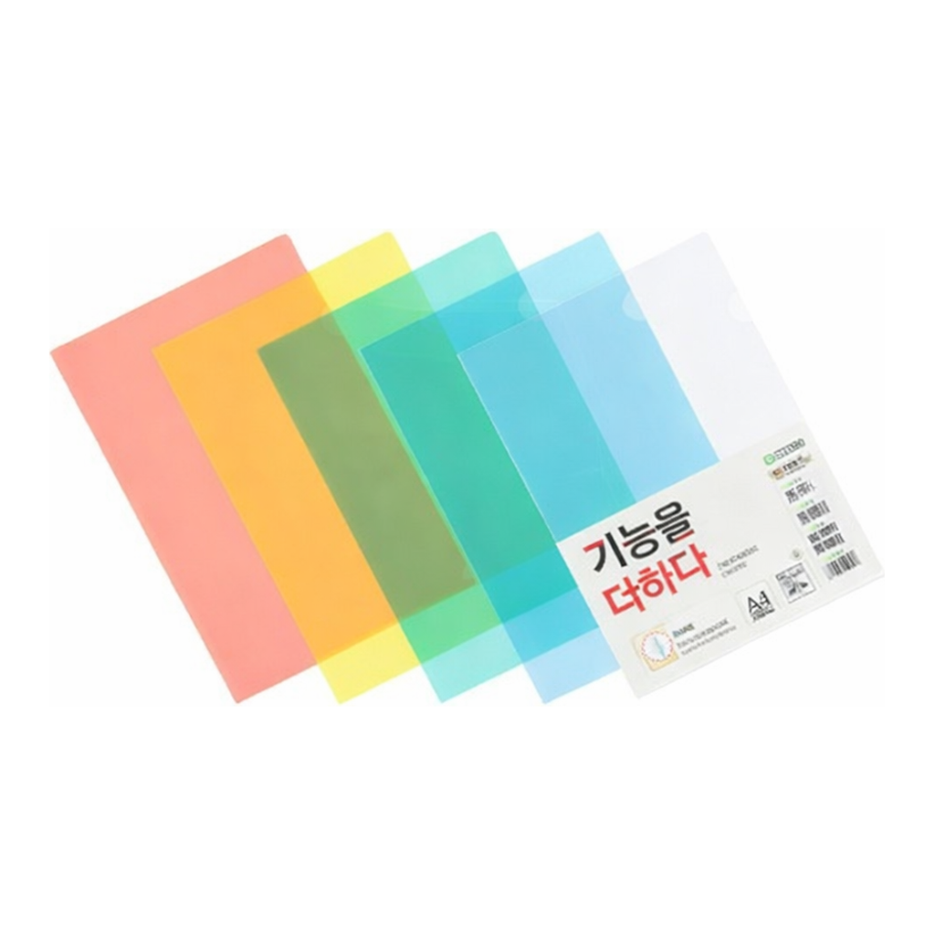 OFFICENEX 문화 고투명 클리어홀더(A4/10매/팩/녹색/F492-73)