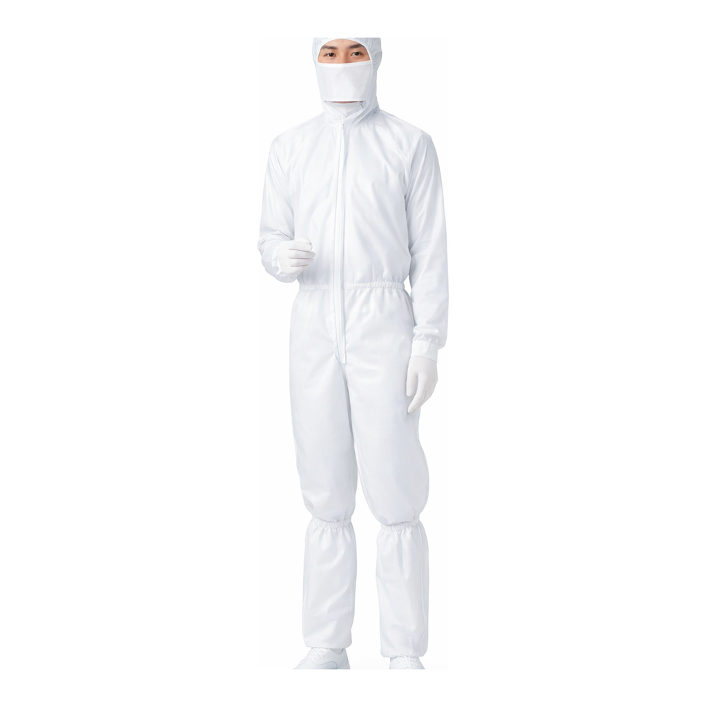 AS ONE Cleanroom Coverall FD171C (Unisex·White), 방진복 이음복 FD171C(남녀겸용·화이트)