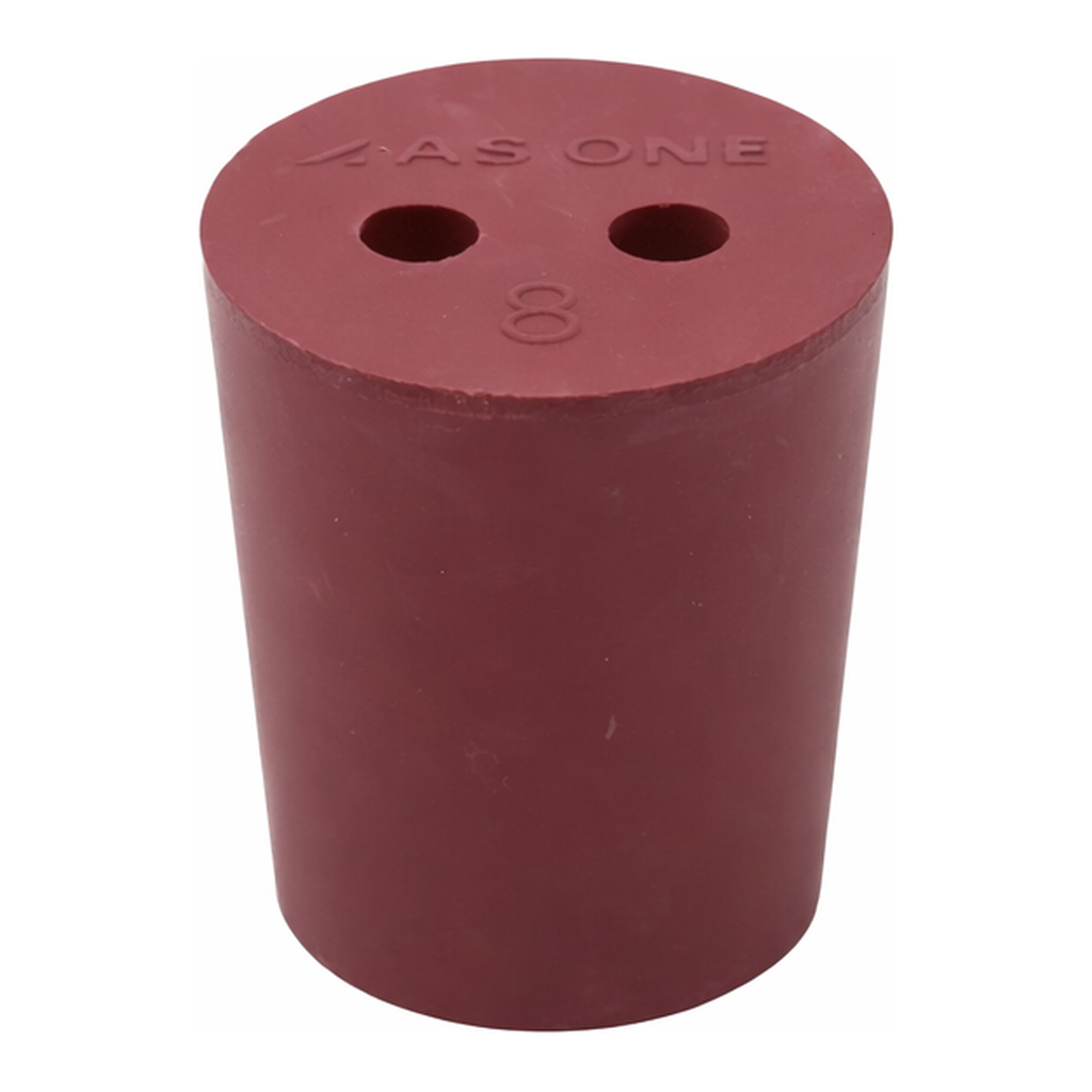 AS ONE Red Rubber Plug with Hole Size 1 Pc