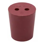AS ONE Red Rubber Plug with Hole Size 1 Pc