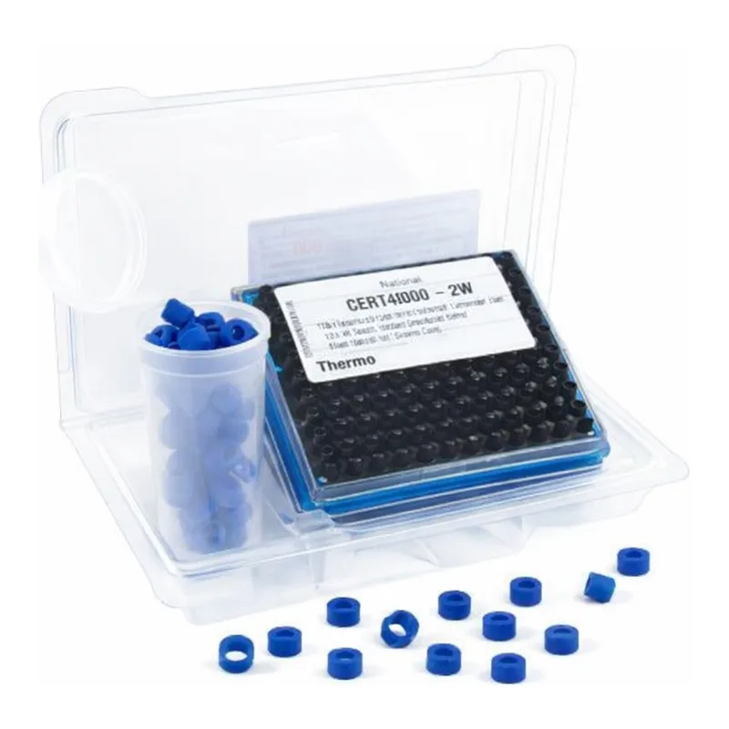 Restek Certified Vials, Unassembled 2mL Amber Vial w/Marking Spot and Bonded PTFE/Silicone Septa,